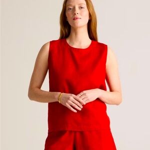Quince European Linen Set in red (L)